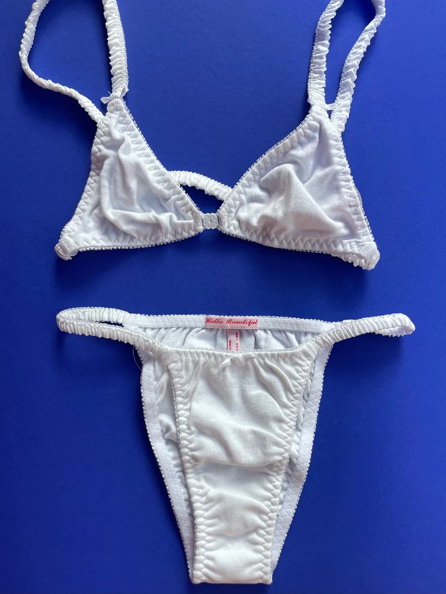 Hello Beautiful: Romance String Panty - White - Image 5