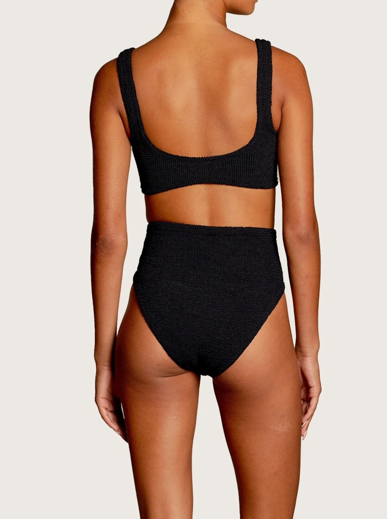 Hunza G: Nadine High-Waisted Bikini Set - Black - Image 7